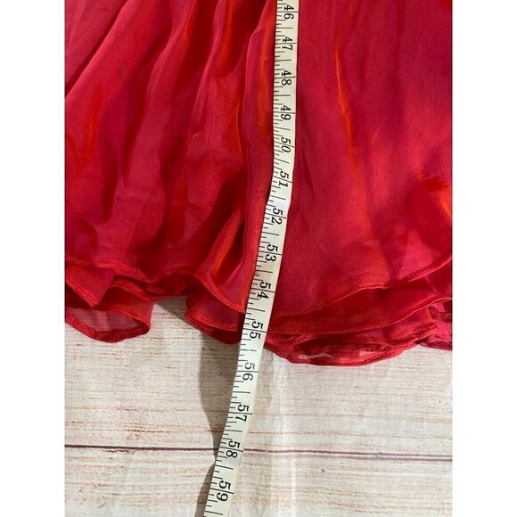 Teri Jon By Ricki Freeman Women's Red Silk Cocktail Dress - 8 - Picture 10 of 16